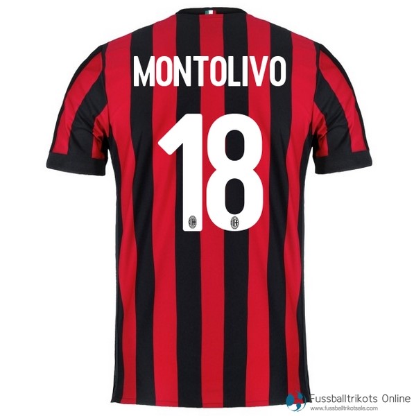 AC Milan Trikot Heim Montolivo 2017-18 Fussballtrikots Günstig
